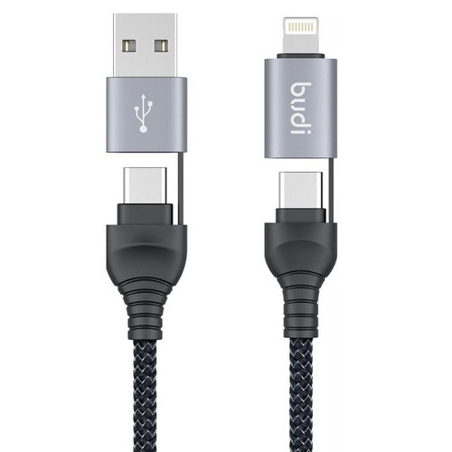 کابل تبدیل USB به لایتنینگ / USB-C بودی مدل DC225CL10B طول 1 متر