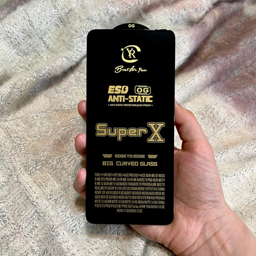 گلس گوشی Redmi Note 14 5G (China) Poco F5 Pro Poco M7 Pro 5G Poco Turbo 4 Huawei Y9a Huawei Nova 10 SE Huawei Nova 11 SE Huawei Nova 12 SE شیشه ای Anti Static OG Glass سری ESD آنتی استاتیک Super X اورجینال